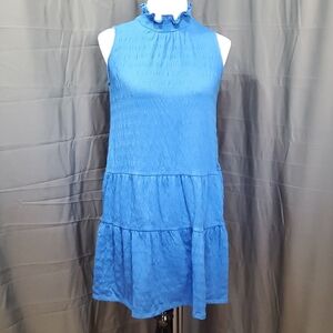 Vince Camuto Blue Sleeveless Tiered Dress SZ XSM